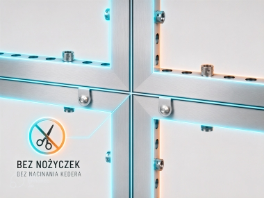 Narożniki ramy bez nacinania kedera